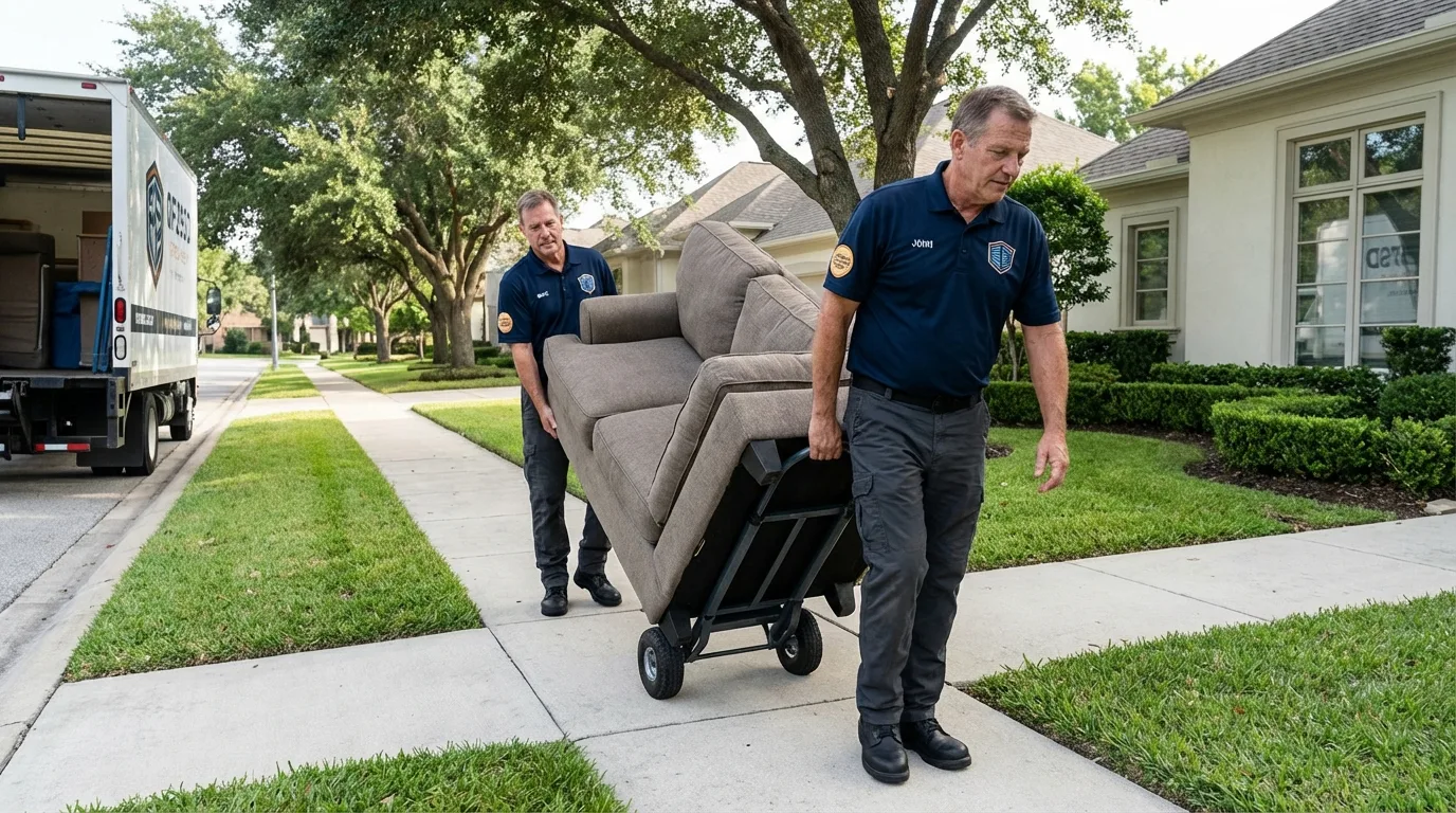 Local residential moving crew loading furniture in Chesterfield, SC